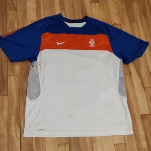 Nike White, Blue, and Orange The Nethetlands National Team Jersey
